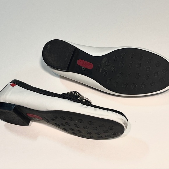 Marc Joseph Zebra Pattern Black and White Loafers - Picture 2 of 6